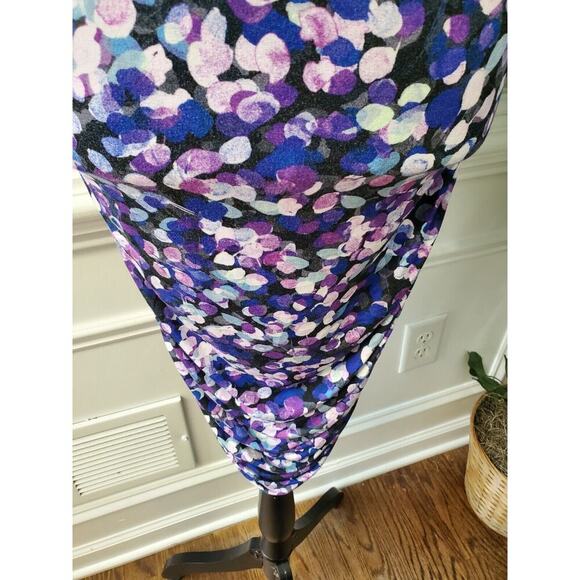 Motherhood Women Multicolor Rayon Scoop Neck 3/4 Sleeve Knee Length Dress Size M - Picture 4 of 11